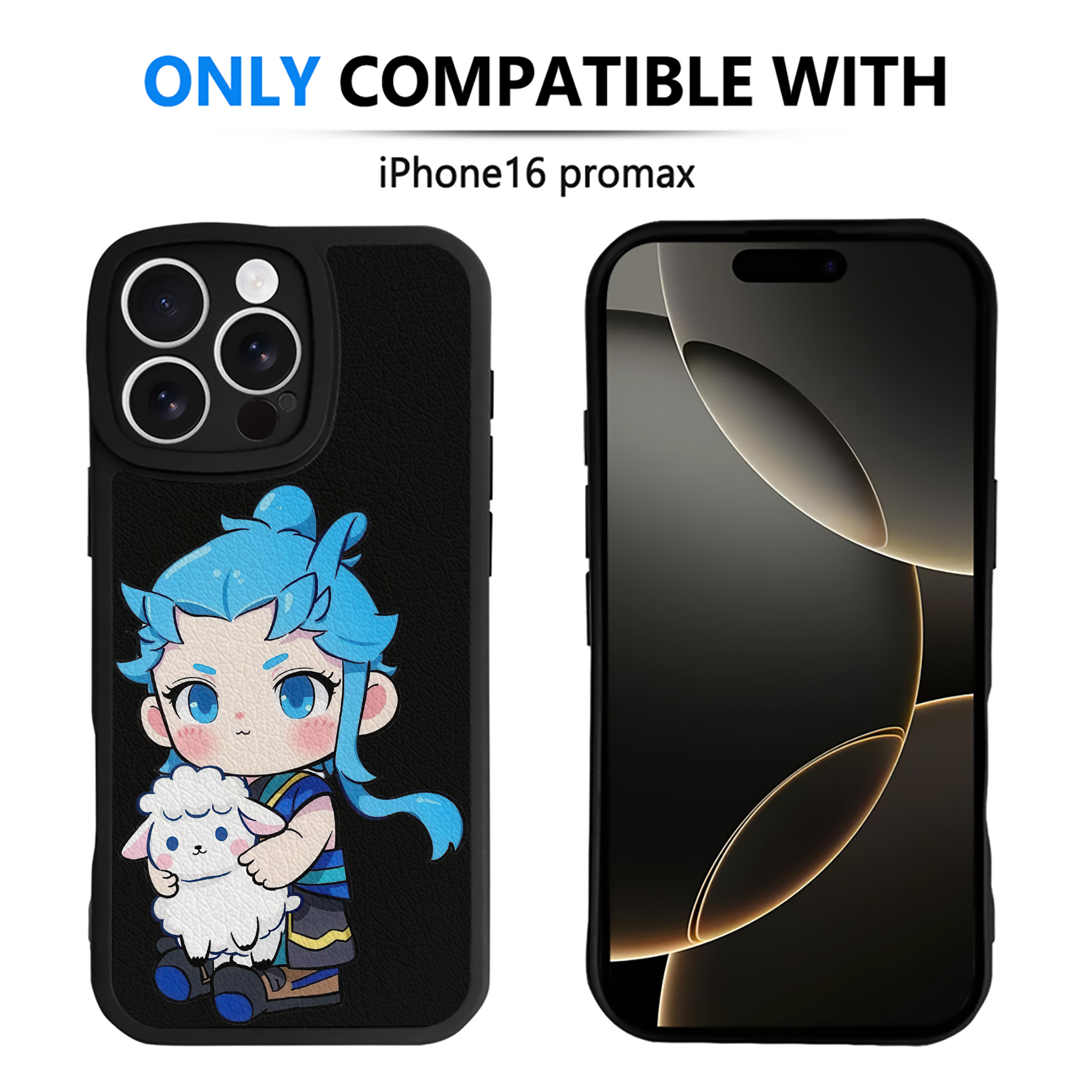 （画像用） Ne Zha 2 ナタ 魔童の大暴れ 【iPhone 16シリーズ対応】シリコンスマホケース（レザー調） 材質：シリコン
